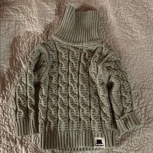 Toddlers Cozy Cable Knit Turtleneck Sweater
